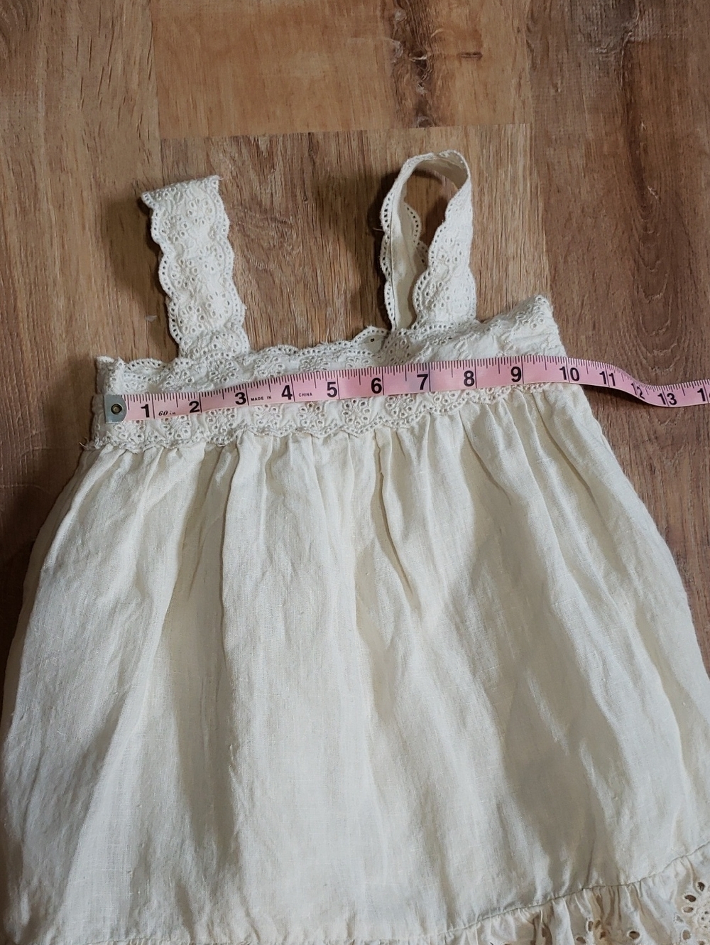NWOT Little Cotton Clothes Greta Pinafore In "Linen Oat", Size 2-3Y - Picture 10 of 15